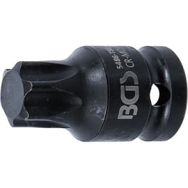 Douille à Embouts à Choc 42 mm - 12,5 mm (1/2 ), Profil Torx T80, Résistante et Précise - BGS