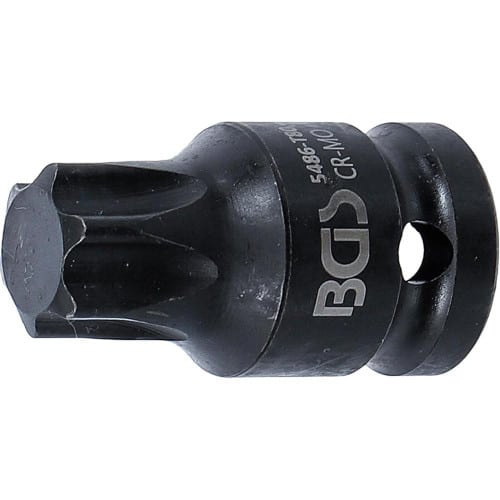 Douille à Embouts à Choc 42 mm - 12,5 mm (1/2), Profil Torx T80, Résistante et Précise, Acier - D-Work