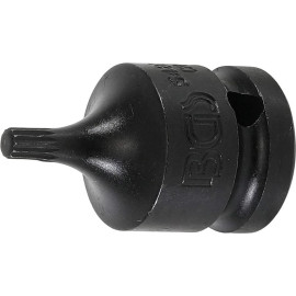 Douille à Embouts à Choc 43 mm - 12,5 mm (1/2 ), Denture Multiple Intérieure XZN M5, Résistante et Précise - BGS