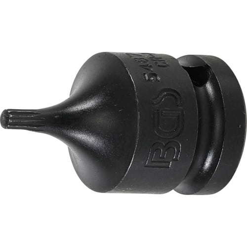 Douille à Embouts à Choc 43 mm - 12,5 mm (1/2 ), Denture Multiple Intérieure XZN M4 - Précision et Robustesse - BGS