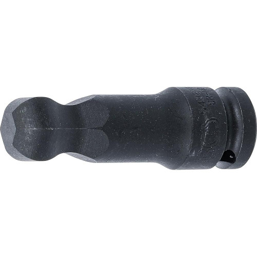 Douille à Embouts à Choc 75 mm - 12,5 mm (1/2 ), Six Pans Intérieurs Tête Sphérique 19 mm - , Résistante et Précise - BGS