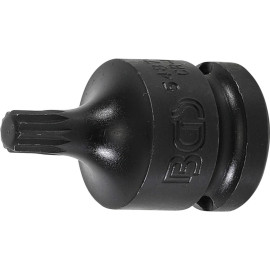 Douille à Embouts à Choc 43 mm - 12,5 mm (1/2), Denture Multiple Intérieure XZN M8 - Résistante et Précise - D-Work