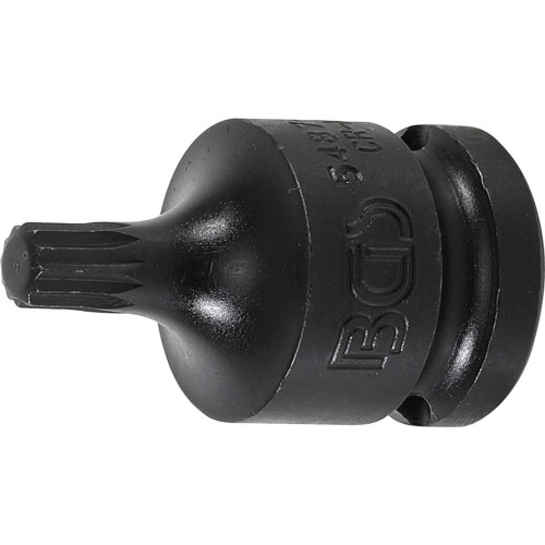 Douille à Embouts à Choc 43 mm - 12,5 mm (1/2), Denture Multiple Intérieure XZN M8 - Résistante et Précise - D-Work