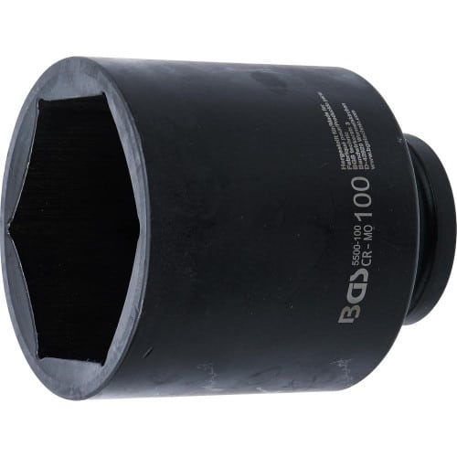 Douille à Choc Six Pans Longue 25 mm (1 ) 100 mm - Acier Résistant - Usage Professionnel - BGS