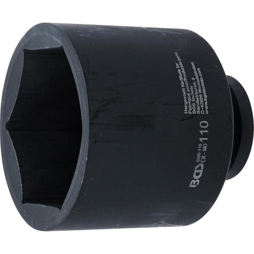 Douille à Choc Six Pans Longue 25 mm (1 ) - 110 mm - Acier Résistant - Usage Professionnel - BGS