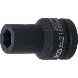 Douille à Choc Six Pans Longue 25 mm (1 ) - 21 mm - Puissance et Précision - BGS