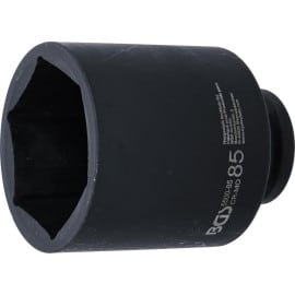 Douille à Choc Six Pans Longue 25 mm (1) - 85 mm - Acier Résistant - Usage Professionnel et Durable - D-Work