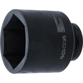 Douille à Choc Six Pans Longue 25 mm (1 ) - 95 mm - Acier Résistant - Usage Professionnel - BGS