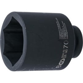 Douille à Choc Six Pans Longue 25 mm (1 ) - 70 mm - Acier Résistant - Usage Professionnel - BGS