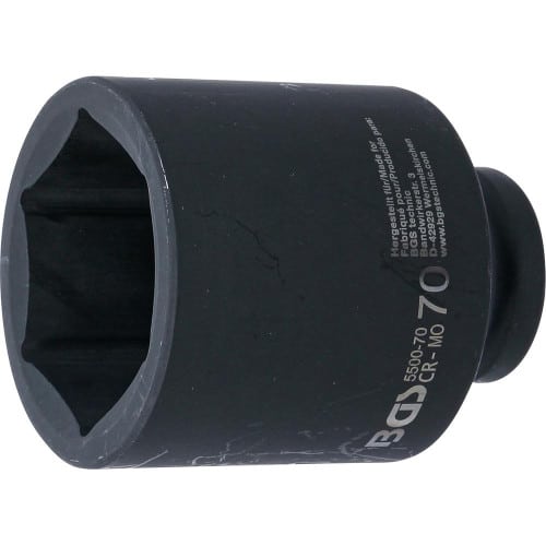 Douille à Choc Six Pans Longue 25 mm (1) - 70 mm - Acier Résistant - Usage Professionnel, Zones Difficiles - D-Work