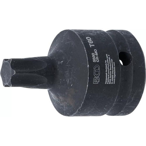 Douille à Embouts de Puissance 20 mm (3/4 ) - Longueur 60 mm, Profil Torx T60, Résistante et Précise - BGS