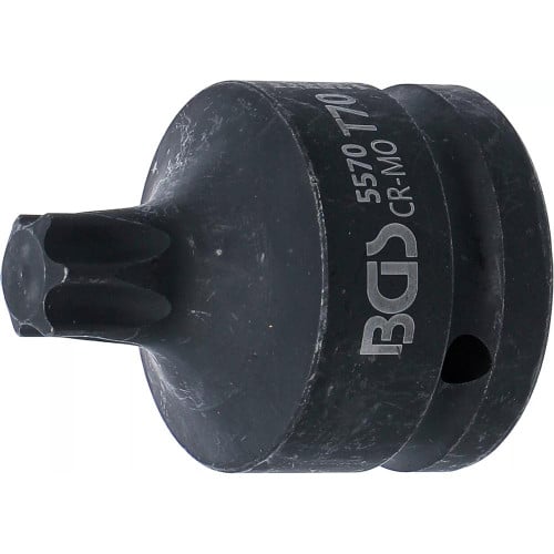 Douille à Embouts de Puissance 60 mm - 20 mm (3/4 ), Profil Torx T70 - - Précision et Robustesse - BGS
