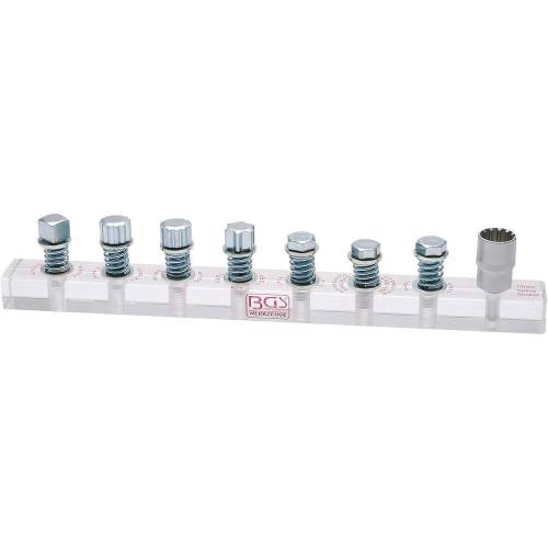 Bloc de Démonstration pour Douilles Gear Lock - 0,38x0,08x0,035 m - Compatible Système Gear Lock - Précision et Fiabilité - BGS