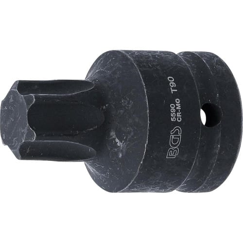 Douille à Embouts de Puissance 60 mm - Profil Torx T90, 20 mm (3/4\ ) - , Résistante et Précise - BGS