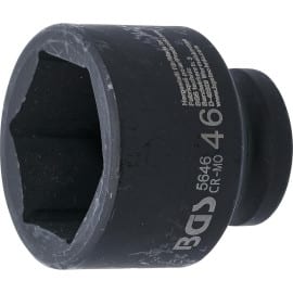 Douille à Choc Six Pans 20 mm (3/4 ) - 46 mm - Acier Résistant - Usage Professionnel - BGS