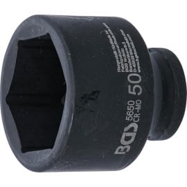 Douille à Choc Six Pans 20 mm (3/4 ) - 50 mm - Acier Résistant - Usage Professionnel et Durable - BGS