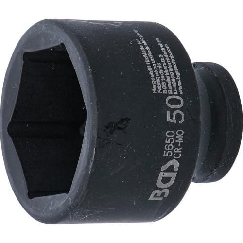 Douille à Choc Six Pans 20 mm (3/4 ) - 50 mm - Acier Résistant - Usage Professionnel et Durable - BGS