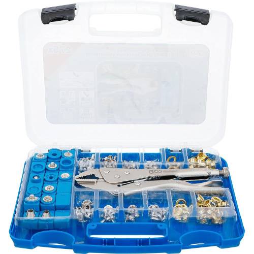 Assortiment Pince Grip et Oeillets 275 pcs - Outils de Fixation Polyvalents - Acier - D-Work