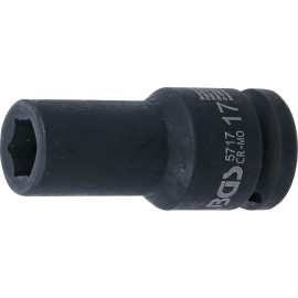 Douille à Choc Six Pans Longue 20 mm (3/4) - Puissance et Précision, Acier, Zones Difficiles - D-Work