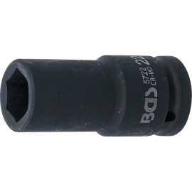 Douille à Choc Six Pans Longue 20 mm (3/4 ) - 22 mm - Acier Résistant - Usage Professionnel - BGS
