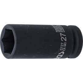 Douille à Choc Six Pans Longue 20 mm (3/4 ) - 27 mm - Acier Résistant - Usage Professionnel et Durable - BGS