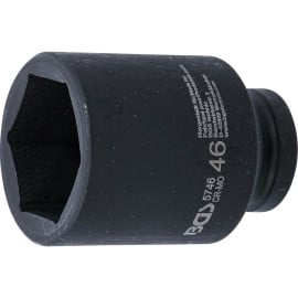 Douille à Choc Six Pans Longue 20 mm (3/4 ) - 46 mm - Acier Résistant - Usage Professionnel - BGS