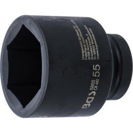 Douille à Choc Six Pans 25 mm (1 ) 55 mm - Acier Résistant - Usage Professionnel - BGS