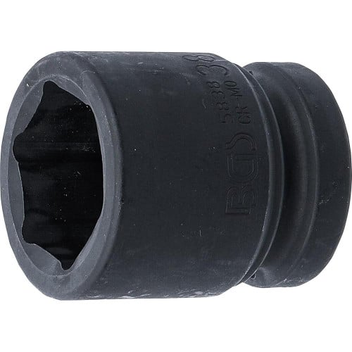 Douille à Choc Six Pans 25 mm (1 ) - 38 mm - Acier Résistant - Usage Professionnel - BGS