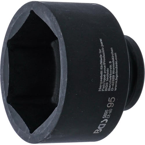 Douille à Choc Six Pans 25 mm (1 ) 95 mm - Acier Résistant - Usage Professionnel - BGS