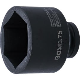 Douille à Choc Six Pans 25 mm (1) 75 mm - Acier Résistant - Usage Professionnel et Durable - D-Work