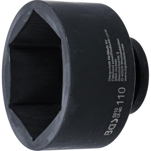 Douille à Choc Six Pans 25 mm (1 ) 110 mm - Acier Résistant - Usage Professionnel - BGS