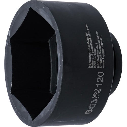 Douille à Choc Six Pans 25 mm (1 ) 120 mm - Acier Résistant - Usage Professionnel - BGS