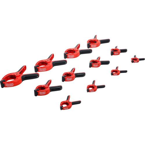 Jeu de Serre-Joints Nylon 12 pcs 85-160 mm - Résistants et Légers - D-Work