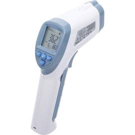 Thermomètre de Fièvre Front Sans Contact - Infrarouge 0-100 deg. - Mesure Rapide et Hygiénique - D-Work