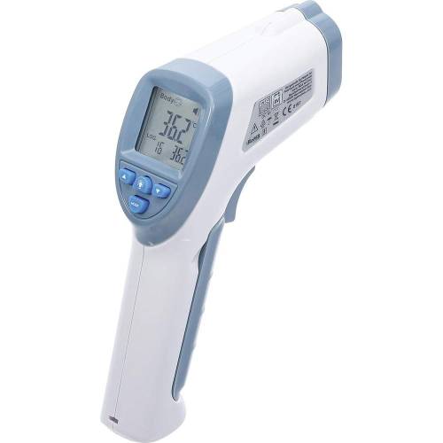 Thermomètre de Fièvre Front Sans Contact - Infrarouge 0-100° - Mesure Rapide et Hygiénique - BGS