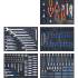 Servante d Atelier 7 Tiroirs - 246 Outils Complets - Rangement Robuste et Mobile pour Atelier, Acier - D-Work