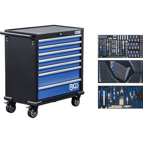 Servante d'Atelier XL 7 Tiroirs - 301 Outils Complets - Organisation et Efficacité Professionnelle - D-Work
