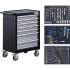 Servante d Atelier 7 Tiroirs - 263 Outils Complets - Rangement Robuste et Mobile, Acier, Pro - D-Work