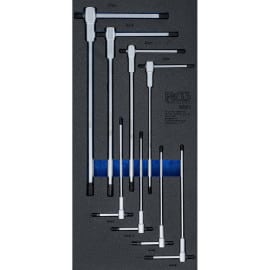 Jeu de 8 Tournevis à Poignée en T Coulissante 2-10 mm - Six Pans Femelle - Précision et Confort d Utilisation - BGS