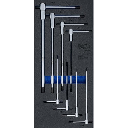 Jeu de 8 Tournevis à Poignée en T Coulissante 2-10 mm - Six Pans Femelle - Précision et Confort d Utilisation - BGS