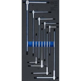 Jeu de 9 Tournevis à Poignée en T Coulissante - Profil Torx T10 à T50 - Insert Servante d’Atelier - Précision et Confort d - BGS