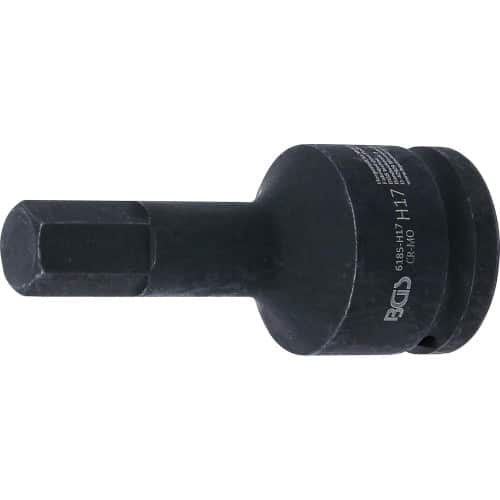 Douille à Embouts à Choc 100 mm - 20 mm (3/4 ), Six Pans Intérieurs 17 mm - - Résistante et Précise - BGS