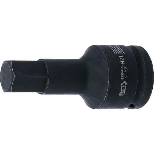 Douille à Embouts à Choc 100 mm - 20 mm (3/4 ), Six Pans Intérieurs 21 mm - - Résistante et Précise - BGS