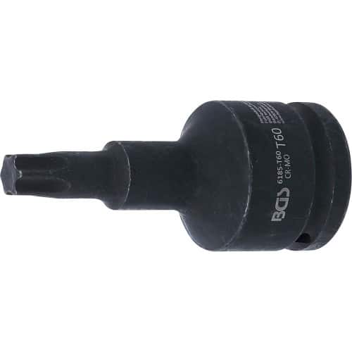 Douille à Embouts à Choc 100 mm - 20 mm (3/4), Profil Torx T60 - Résistante et Précise, Acier - D-Work