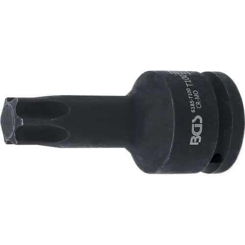 Douille à Embouts à Choc 100 mm - 20 mm (3/4), Profil Torx T100 - Résistante et Précise, Acier - D-Work