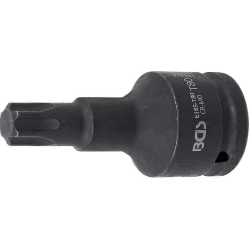 Douille à Embouts à Choc 100 mm - 20 mm (3/4), Profil Torx T80 - Puissance et Précision, Acier - D-Work