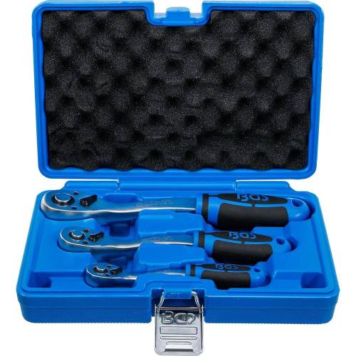 Jeu de Cliquets Denture Fine 6,3 mm - 12,5 mm - 3 Pièces - Précision et Polyvalence - BGS