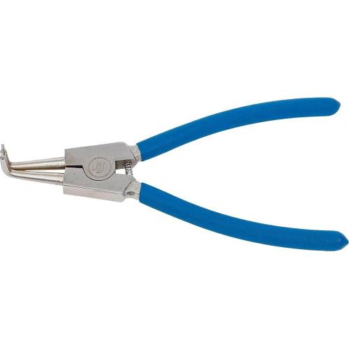 Pince pour Circlips Coudée 225 mm - Circlips Extérieurs - Précision et Maniabilité, Acier, Zones Difficiles - D-Work