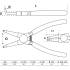 Pince pour Circlips Coudée 225 mm - Circlips Intérieurs - Précision et Maniabilité - Acier, Zones Difficiles - D-Work