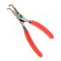 Pince pour Circlips Coudée 250 mm - Circlips Intérieurs - Précision et Maniabilité, Acier, Zones Difficiles - D-Work